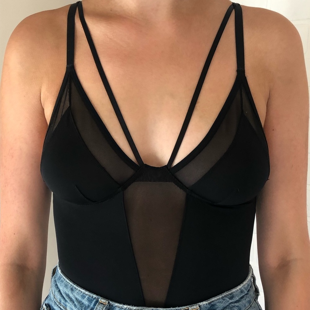 Black Bustier Bodysuit